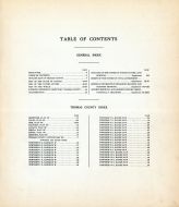 Table of Contents, Thomas County 1928